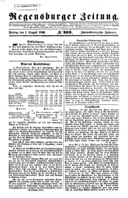 Regensburger Zeitung Freitag 1. August 1862
