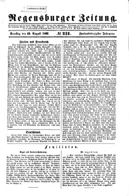 Regensburger Zeitung Samstag 23. August 1862