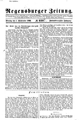 Regensburger Zeitung Montag 1. September 1862