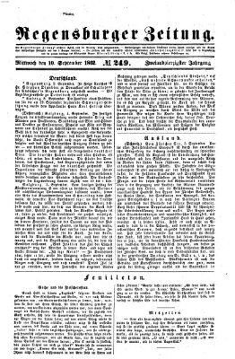 Regensburger Zeitung Mittwoch 10. September 1862