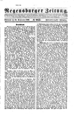 Regensburger Zeitung Mittwoch 24. September 1862