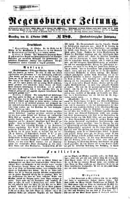 Regensburger Zeitung Samstag 11. Oktober 1862