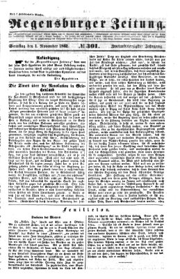 Regensburger Zeitung Samstag 1. November 1862