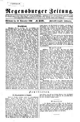 Regensburger Zeitung Mittwoch 19. November 1862