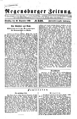 Regensburger Zeitung Dienstag 16. Dezember 1862