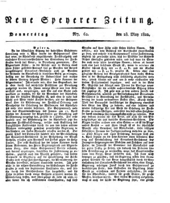 Neue Speyerer Zeitung Donnerstag 23. Mai 1822