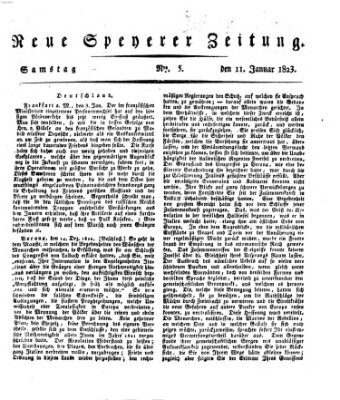 Neue Speyerer Zeitung Samstag 11. Januar 1823