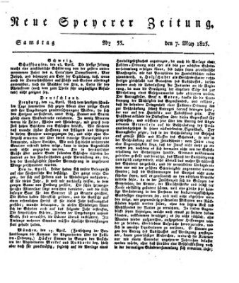 Neue Speyerer Zeitung Samstag 7. Mai 1825