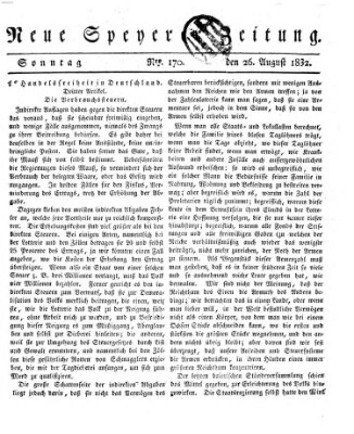 Neue Speyerer Zeitung Sonntag 26. August 1832