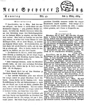 Neue Speyerer Zeitung Sonntag 9. März 1834