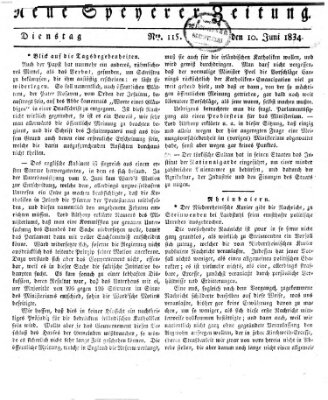 Neue Speyerer Zeitung Dienstag 10. Juni 1834