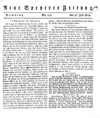 Neue Speyerer Zeitung Samstag 26. Juli 1834