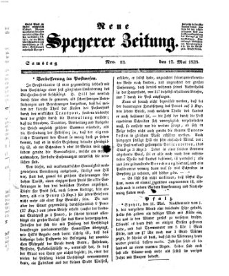 Neue Speyerer Zeitung Samstag 12. Mai 1838