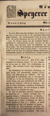 Neue Speyerer Zeitung Donnerstag 14. März 1839