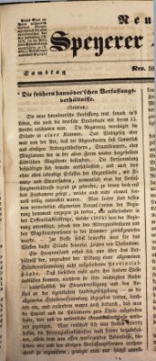Neue Speyerer Zeitung Samstag 23. März 1839
