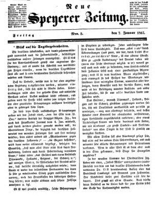 Neue Speyerer Zeitung Freitag 7. Januar 1842