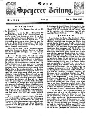 Neue Speyerer Zeitung Freitag 6. Mai 1842