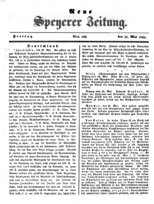Neue Speyerer Zeitung Freitag 31. Mai 1844