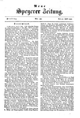 Neue Speyerer Zeitung Freitag 12. Juli 1850