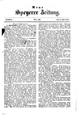 Neue Speyerer Zeitung Samstag 5. Juli 1851