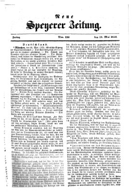 Neue Speyerer Zeitung Freitag 14. Mai 1852