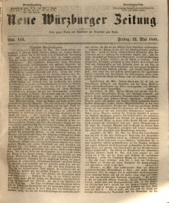 Neue Würzburger Zeitung Freitag 22. Mai 1840