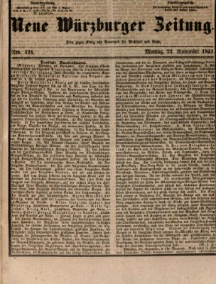 Neue Würzburger Zeitung Montag 22. November 1841