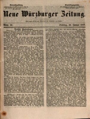 Neue Würzburger Zeitung Sonntag 30. Januar 1842