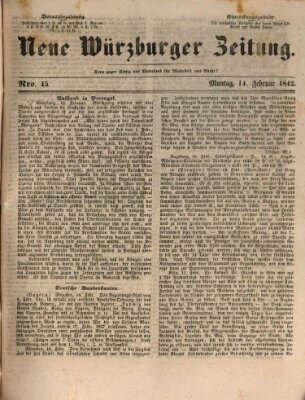 Neue Würzburger Zeitung Montag 14. Februar 1842