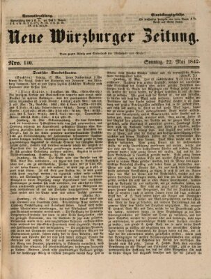 Neue Würzburger Zeitung Sonntag 22. Mai 1842