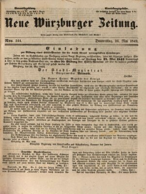Neue Würzburger Zeitung Donnerstag 26. Mai 1842