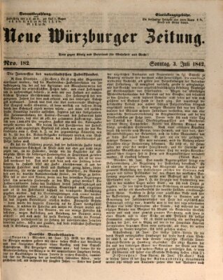 Neue Würzburger Zeitung Sonntag 3. Juli 1842