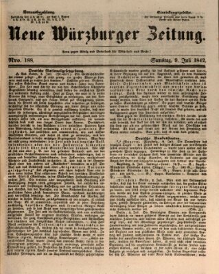 Neue Würzburger Zeitung Samstag 9. Juli 1842