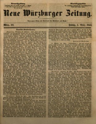Neue Würzburger Zeitung Freitag 3. März 1843