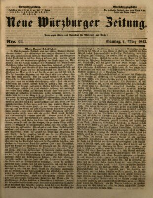 Neue Würzburger Zeitung Samstag 4. März 1843