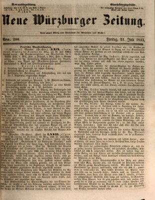 Neue Würzburger Zeitung Freitag 21. Juli 1843