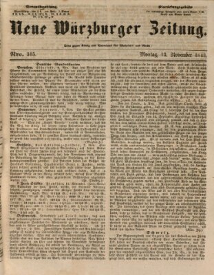 Neue Würzburger Zeitung Montag 13. November 1843