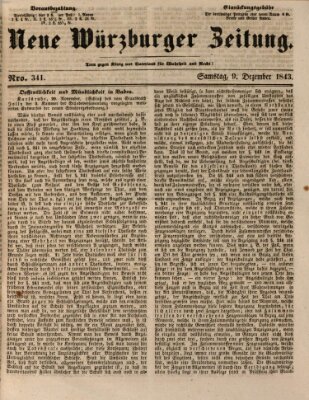 Neue Würzburger Zeitung Samstag 9. Dezember 1843