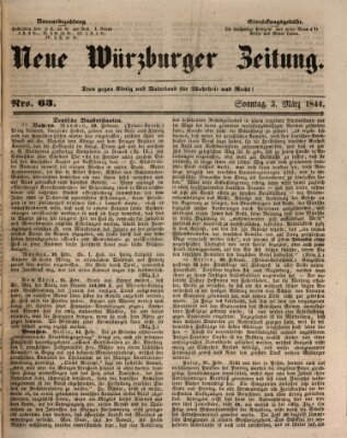 Neue Würzburger Zeitung Sonntag 3. März 1844
