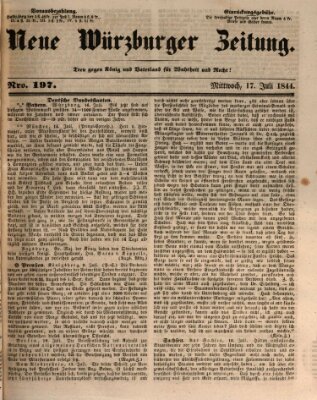 Neue Würzburger Zeitung Mittwoch 17. Juli 1844