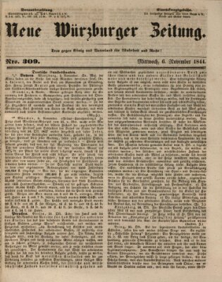 Neue Würzburger Zeitung Mittwoch 6. November 1844