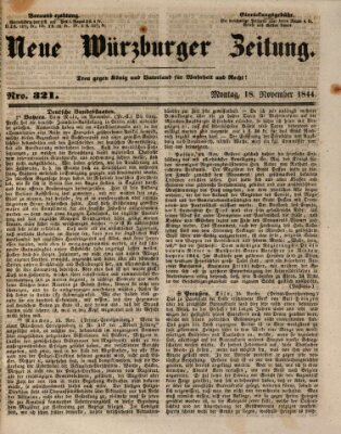 Neue Würzburger Zeitung Montag 18. November 1844