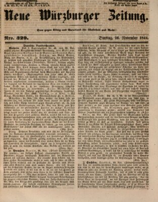 Neue Würzburger Zeitung Dienstag 26. November 1844