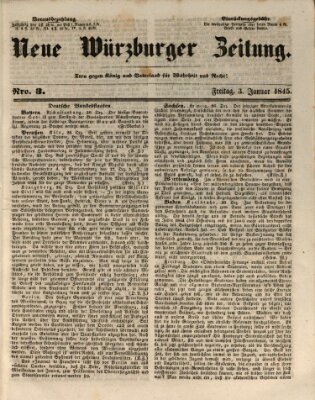 Neue Würzburger Zeitung Freitag 3. Januar 1845