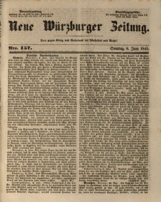 Neue Würzburger Zeitung Sonntag 8. Juni 1845