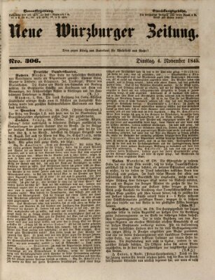 Neue Würzburger Zeitung Dienstag 4. November 1845