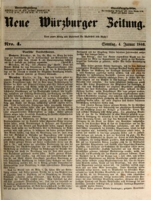 Neue Würzburger Zeitung Sonntag 4. Januar 1846
