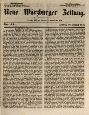 Neue Würzburger Zeitung Dienstag 10. Februar 1846