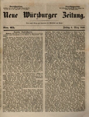 Neue Würzburger Zeitung Freitag 6. März 1846
