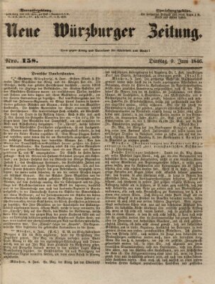 Neue Würzburger Zeitung Dienstag 9. Juni 1846
